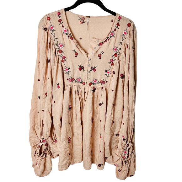 Free People Kiss from a Rose Peasant Top - Picture 5 of 10